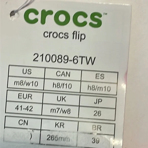 Crocs Pink Flip Flops size 10 women’s New - Picture 3 of 5